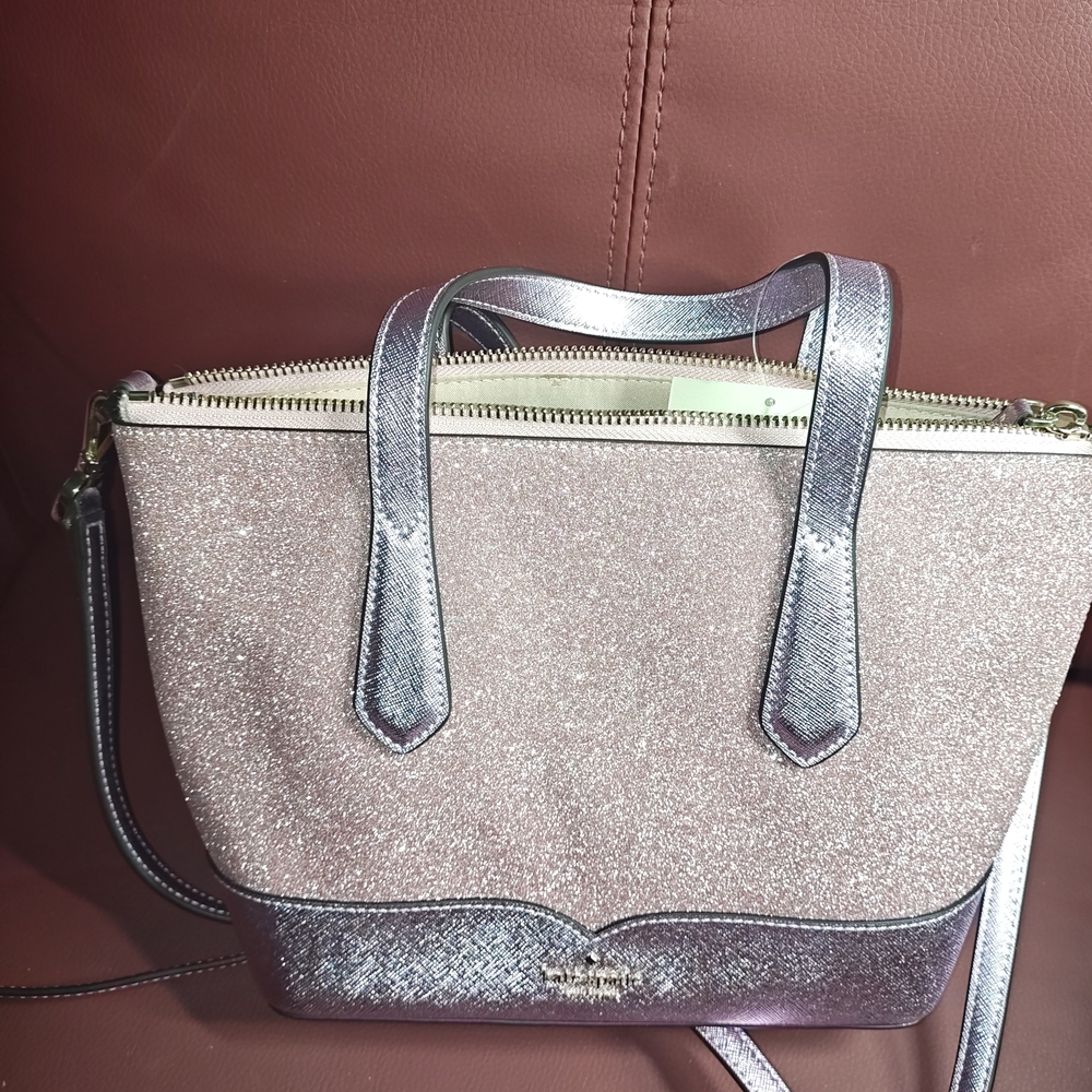 Kate Spade Pink and Dark Pink Purse with Shimmer Finish